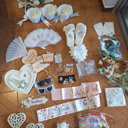 Wedding bride church decoration and equipment set