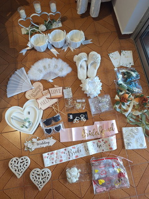Wedding decoration and bride accessories like new