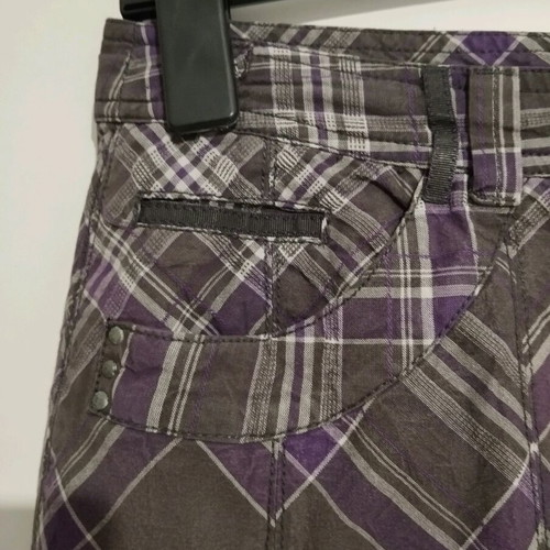 Cecil plaid skirt m/l used with gift gray-purple top
