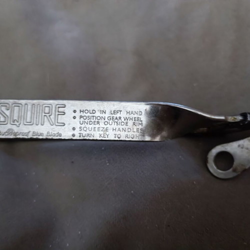 H. Squire & Sons Willenhall Staffs Bottle Opener used, blue blade, 1950
