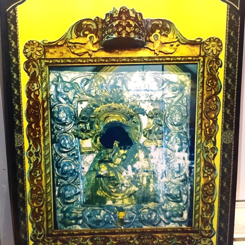 Copy of traditional Byzantine icon used with certificate