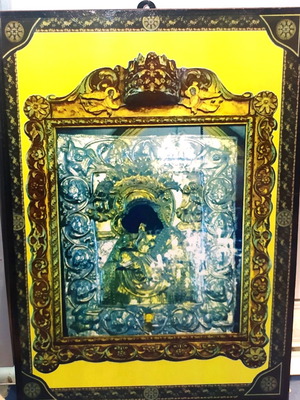 Copy of traditional Byzantine icon used with certificate