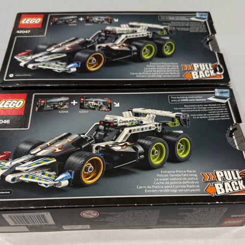 Lego Technic 42046 and 42047 used with boxes and instructions