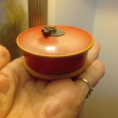 Antique collectible Indian handmade lacquer box like new