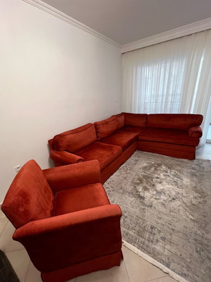 Handmade corner sofa with armchair like new