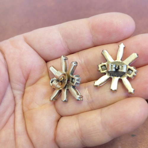 J.Crew earrings with sparkling crystals like new