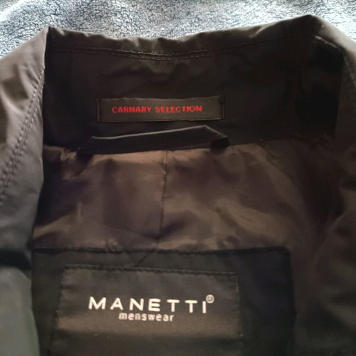 Manetti men's trench coat like new, size XL, black