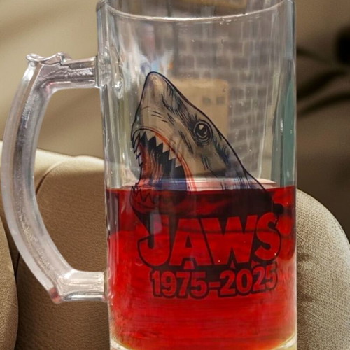Jaws 1975–2025 Beer Glass New Anniversary Edition