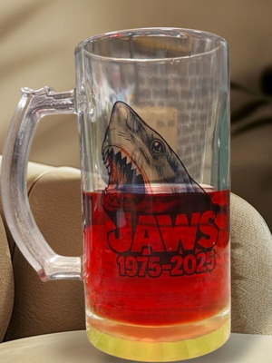 Jaws 1975–2025 Beer Glass New Anniversary Edition