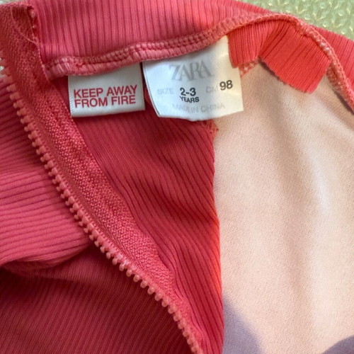 Zara one-piece swimsuit like new, orange, for ages 2-3