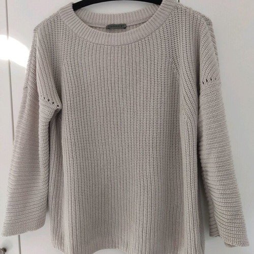 Merino wool and cashmere sweater used, size S, beige