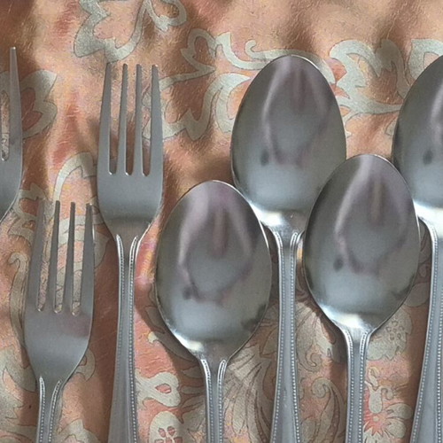 Soup spoons and forks set of 12 pieces, new