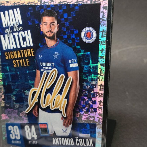 Antonio Colak Man of the Match signature style card like new
