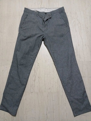 Zara fabric pants gray medium large used, elastic