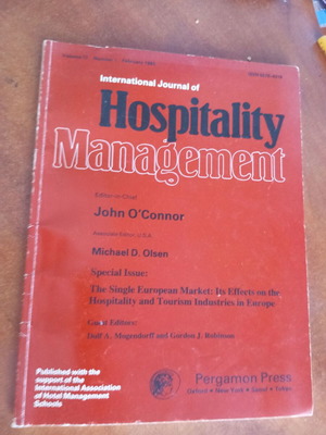 Hospitality Management Volume 12 Number 1 magazine