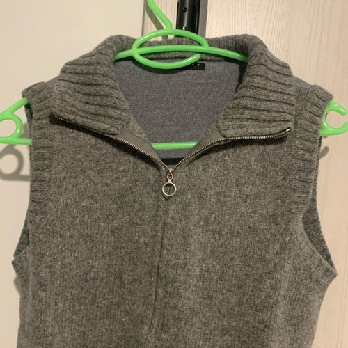 Sisley Sleeveless Wool Vest Grey Like New, Men's Size M