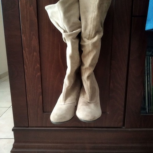 Elite boots used, size 38, beige suede