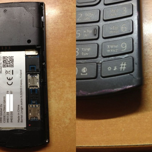 Nokia 105 4G gray Dual Sim used for parts or repair