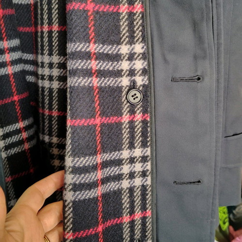 Burberry’s Men’s Blue Coat With Removable Lining Like New, Size XL