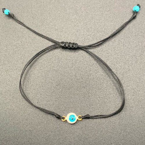 Macrame evil eye bracelet new, adjustable size, handmade