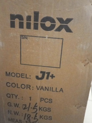 Nilox J1+ electric bike with storage basket, vanilla color