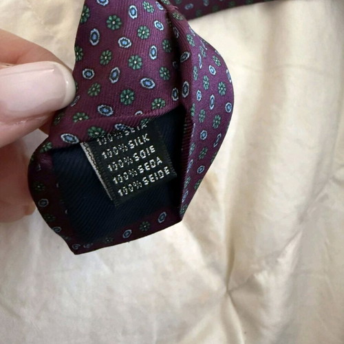 Silk tie Oxford Company like new, burgundy with micro pattern