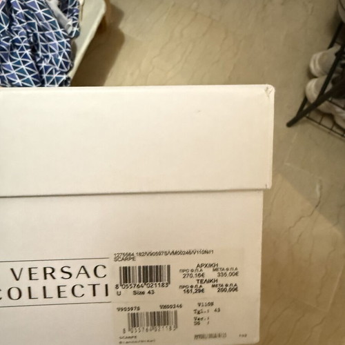 Versace men's casual shoes used, size 43, white