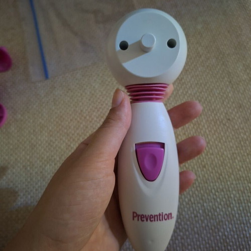 Prevention Multi-Function Facial and Body Massager with 4 Heads, White/Pink