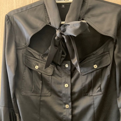 Satin shirt Tassos Mitropoulos like new, black, size S