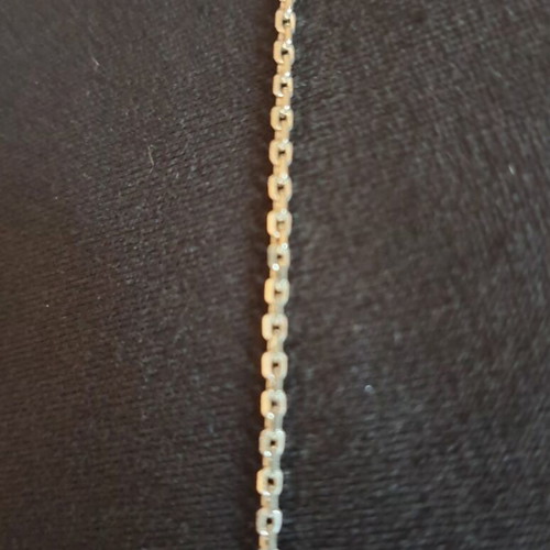 Minimal long necklace with sculptural silver 925 motif