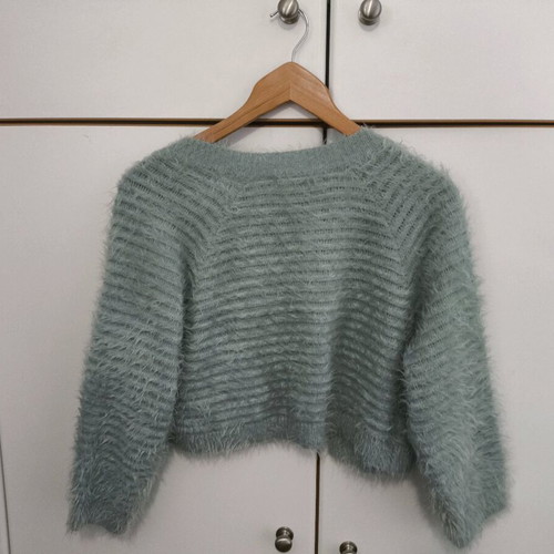 Attrattivo short women's cardigan like new, green, size S