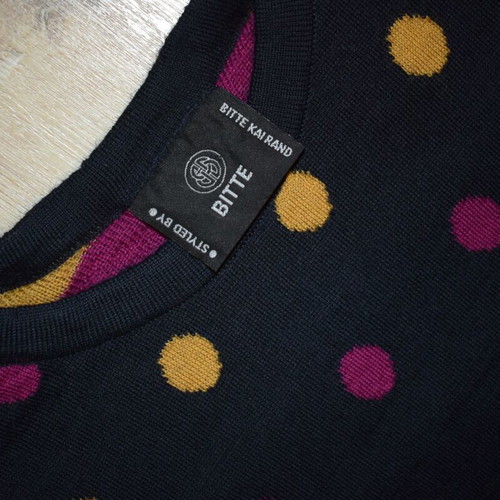 Bitte Kai Rand Copenhagen Merino Wool Polka Dot Sweater size M like new