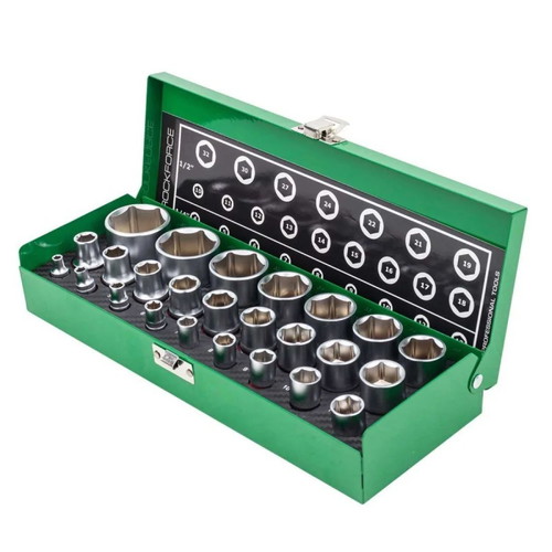 RockForce 25-piece 1/4" and 1/2" socket set new