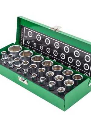 RockForce 25-piece 1/4" and 1/2" socket set new