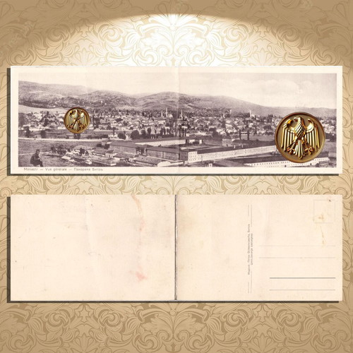 Monastir postcard used, general view, excellent condition
