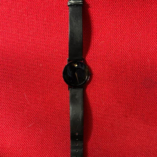 Movado Museum Quartz watch used, black dial, unisex