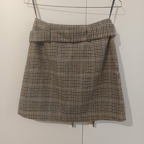 Toi&Moi mini skirt used, beige checkered, size S