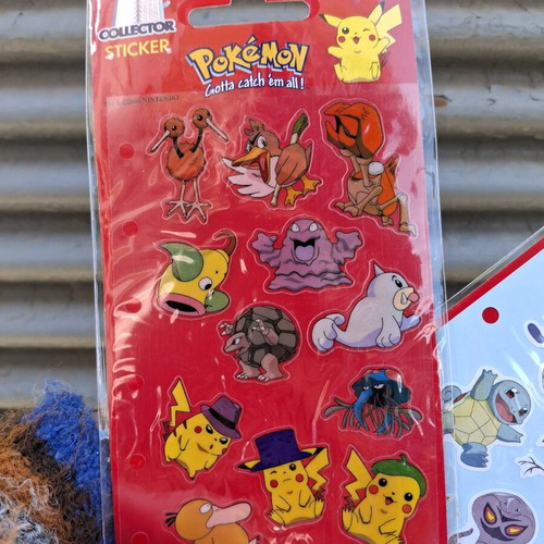 Set of vintage Pokemon stickers new