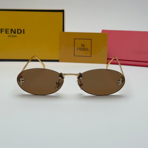 Fendi Roma Oval Gold Edition women's sunglasses new, black and brown