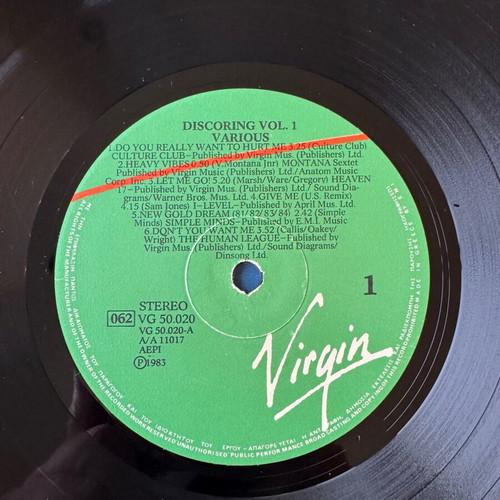 Discoring Vol.1 LP used, Greek edition 1983, pop