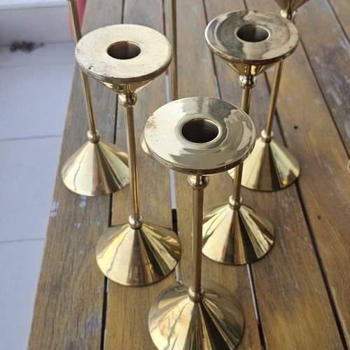 Bronze candlesticks, single or pack