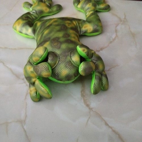 Vintage plush frog collectible like new with metallic shimmer fabric