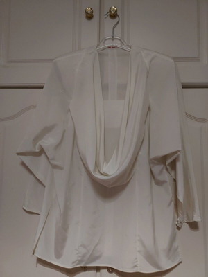 Embellished blouse like new, sugar color, size medium to large