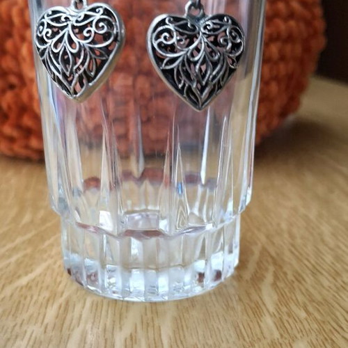 Silver 925 vintage earrings like new, intricate design