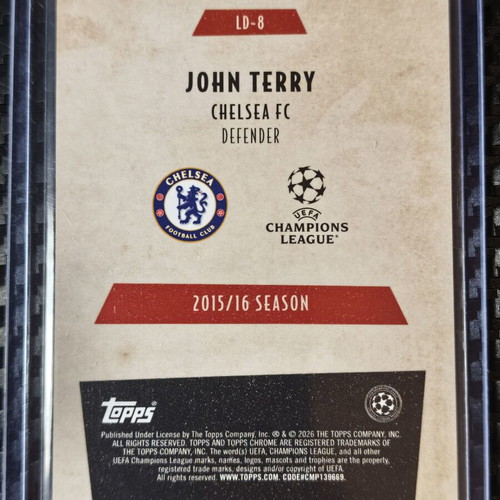 2025-26 Topps Chrome UEFA Club Competitions John Terry Last Dance Refractor Chelsea FC card
