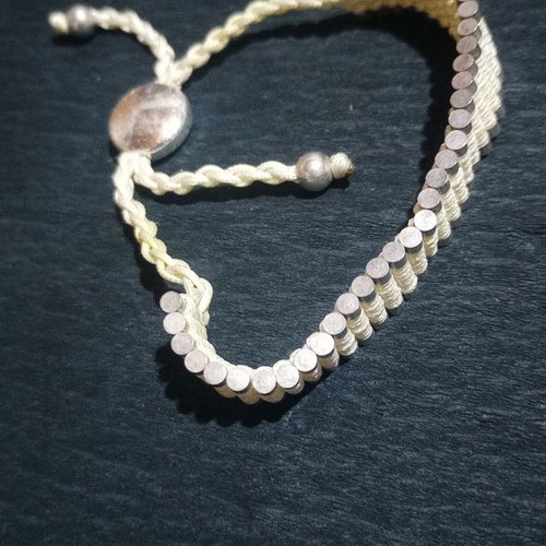 Alternative bracelet used beige - silver