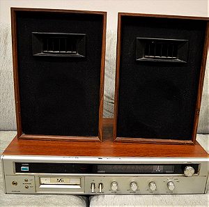 Ραδιοκασετόφωνο με ενισχυτή και δύο ηχεία ‘’KB’’- Γιαπωνέζικης κατασκευής λειτουργικό δεκαετία 1970.