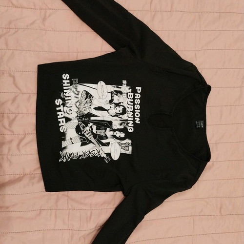Shein blouse used, size M, black and white