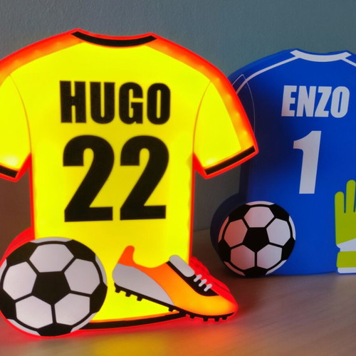 Custom football LED lamp new with name and number