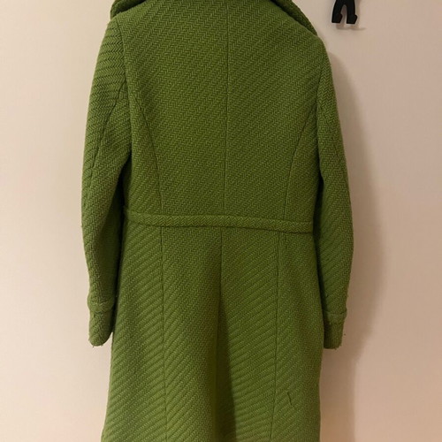 Mango women's coat used, 70s vintage style, green